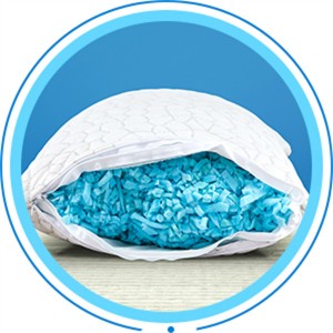 クイーンサイズの冷却細断低反発枕、洗える取り外し可能なカバー付き