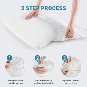 Nastavitelné pěnové polštáře na spaní proti bolesti krku a ramen