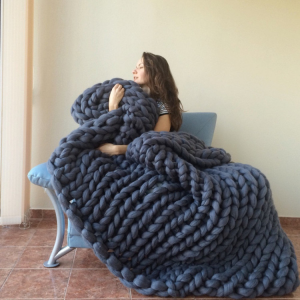 Laagste prijs Aangepaste gezellige aangepaste katoenen zachte deken voor de winter
