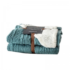 Haingon-trano fanariana sarom-bilany Acrylic Knit Chunky Blanket Raitra