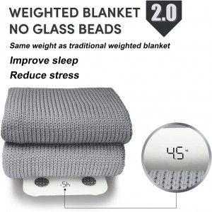 Blanket Knitted Weighted Cooling Chunky Knit Kaumaha Blanket no nā mākua Kiola Blanket