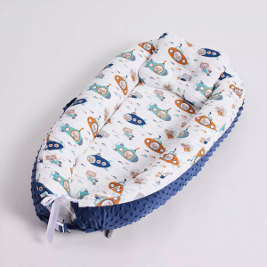 Baby Nest Bed 100% Cotton Infant Lounger Baby Sleeping Bassinet