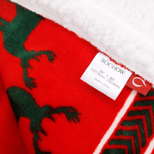 Kalėdų dovana Šventinė neryški šilta super minkšta šerpos vilnos antklodė