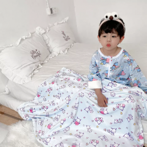 Nimûneya belaş a Super Soft Kids Cartoon Fleece Blanket Throws Baby Swaddle Blanket