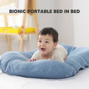 Дихаюча дихаюча тканина з органічної бавовни для новонароджених, знімна складна дитяча ліжечко Dockatot Portable Baby Nest Lounger