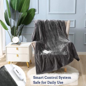 Queen Size komfort Microplush & maskintvättbar uppvärmd elektrisk filt för säng