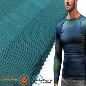 Eco-friendly Recycled T Shirts Sportswear Fabric Made From Recycled Plastic Bottles Rpet Repreve Pet Polyester Fabric