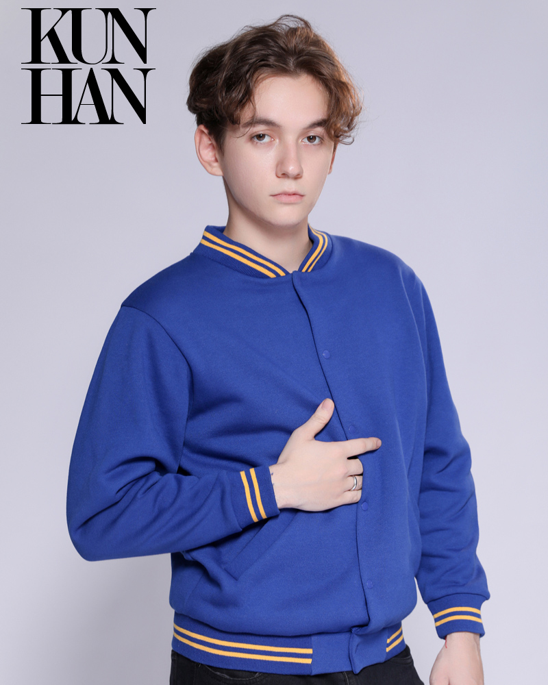 Men Zipper High Stand Collar Sweatshirt Slim Pullover Featured Image