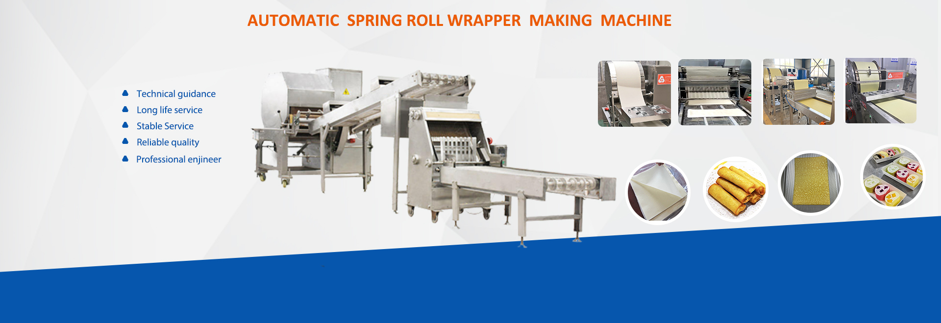 BANNER - spring roll wrapper  machine