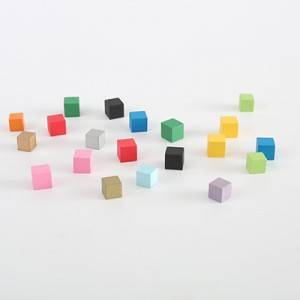 Custom game pieces colorful wooden geme cubes wooden bits