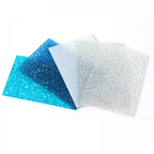 China Transparent Embossed Polycarbonate Diamond Sheet Per Roll