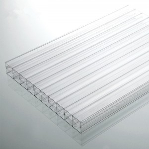 China ManufacturerTransparent X Structure Polycarbonate Multiwall Sheet 10-25mm
