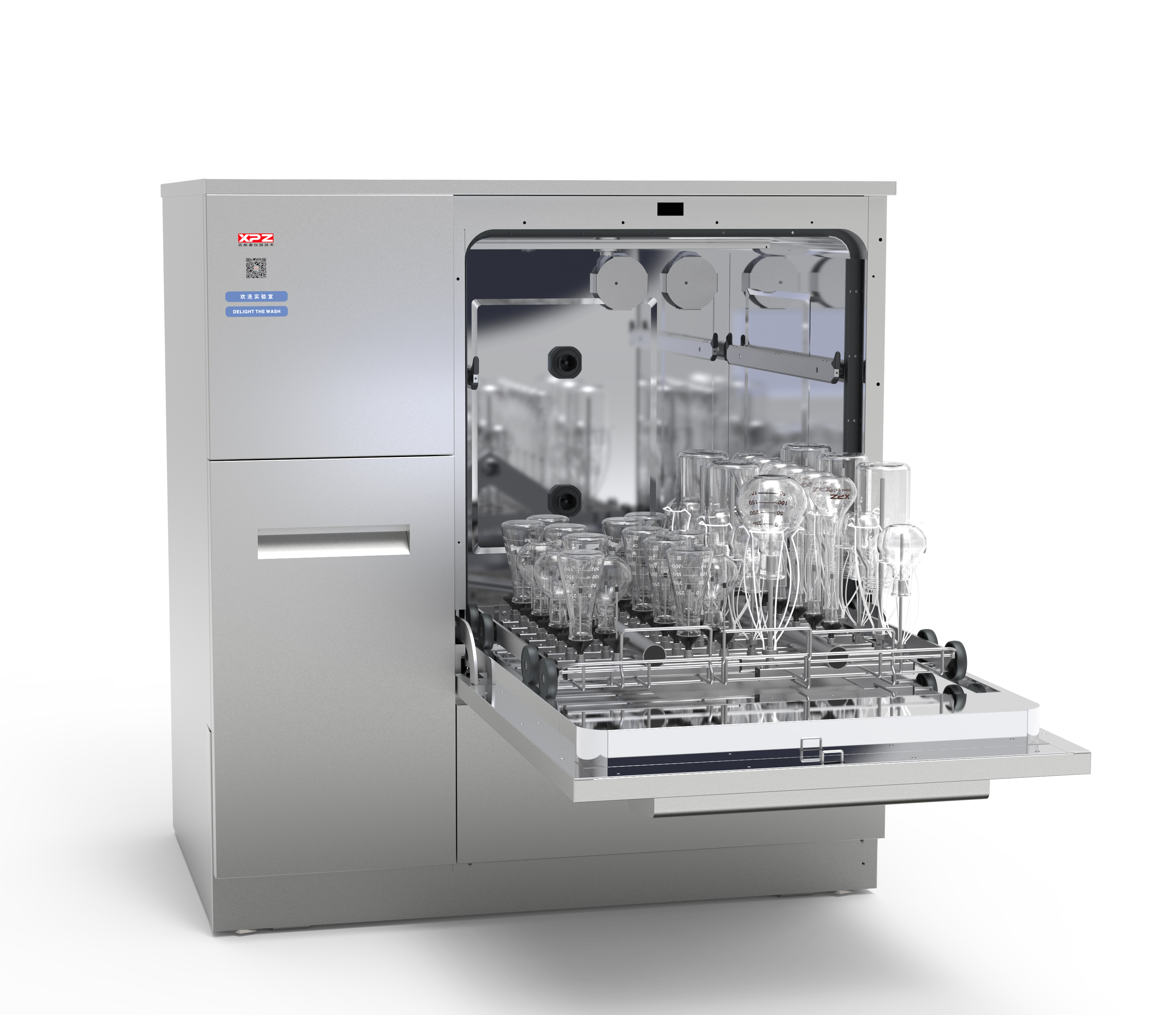 Свободностояща лабораторна машина за миене на стъклени съдове със сушилня Показано изображение