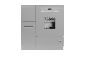 Máquina de lavar vidraria de laboratório totalmente automática com secagem a ar quente in situ pode limpar 84 frascos volumétricos de 100 ml de cada vez