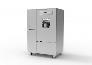 Kétrétegű edzett üveg, CE-jóváhagyással rendelkező, teljesen automata laboratóriumi üvegáru mosógép in-situ Drying Plus kosártartó-azonosító rendszerrel