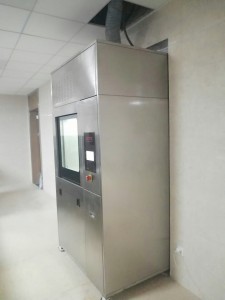 Mesin Cuci Gelas Laboratorium Otomatis 2-5 Lapisan Sistem Kontrol Ganda Pintu Ganda kanggo Laboratorium