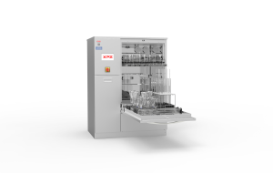 3-4 sluoksnių visiškai automatinė laboratorinė stiklinių indų skalbimo mašina, kuri išlaikė CE sertifikatą, džiovinama ir valoma