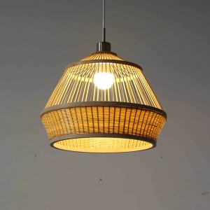 CL83 Бамбуковый потолочный светильник ручной работы с абажуром