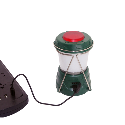 Lanterne de camping LED rechargeable 500 lumens L22311 avec poignée en métal et supports flexibles