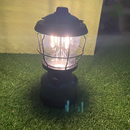 ከፍተኛ ኃይል የሚሞላ 500 lumens LED camping latern ከብረት እጀታ ጋር