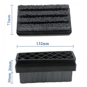 L140mm Fickert silikon brushes abrasive pikeun polishing ubin keramik sangkan permukaan matte