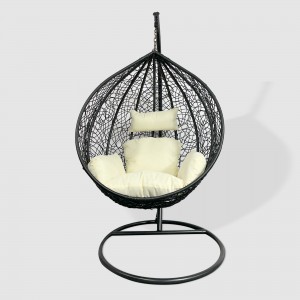 Hängande stol rotting hängande ägg trädgård rotting swing stol med rund ram