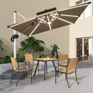 Oanpaste meubels patio tún cantilever paraplu bûten