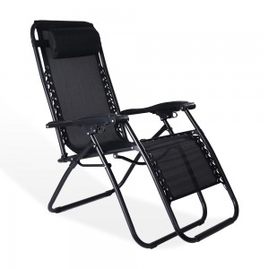 Udendørs solseng Zero Gravity sammenklappelige loungestole til middagspause fritid foldbar campingstol