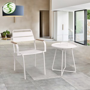 Komplete tavoline ngrenie bistro per resort mobiljesh me korniza alumini te jashtem per ballkon i papërshkueshëm nga uji