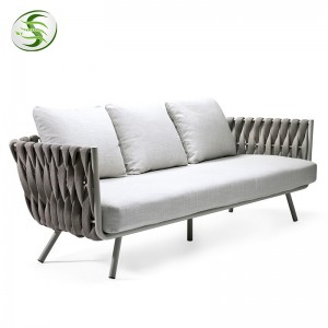 Vanjski tkanje Rattan tkanina vrtni namještaj moderne garniture 4 sjedala lounge vrt Modularne sofe