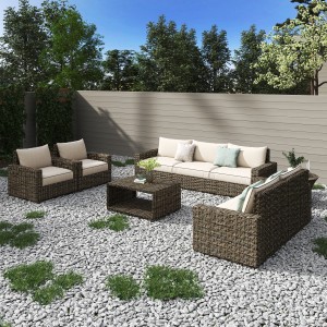 Wholesale Outdoor Modern Luxury Waterproof Metal Hotel rattan Garden Sofa