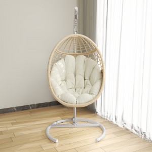 ຄຸນະພາບສູງ Custom ເຄື່ອງເຟີນີເຈີກາງແຈ້ງທີ່ທັນສະໄຫມໂລຫະໄຂ່ຫ້ອຍ swing Chair ຊຸດ carton