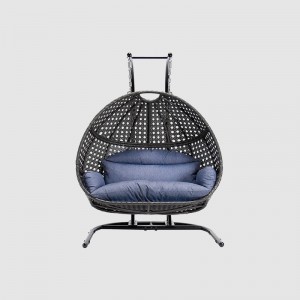 Velkoobchodní košík Steel Wicker Rattan Swing Seat Furniture Outdoor Swing Chair Handing