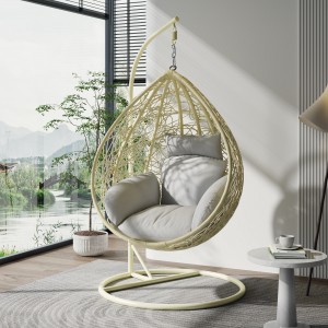 Factory Cheap Sale Garden Rattan Hanging Swing Egg Chair