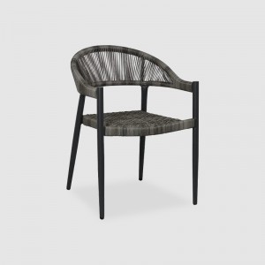 Novi dizajn, aluminijski nordijski vanjski namještaj, popularna vrtna stolica od užeta za balkonske hotelske stolice