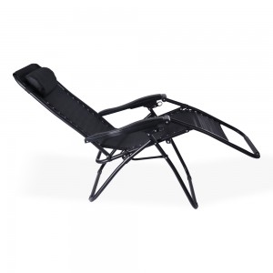 Chaise longue pliante d'extérieur, transat zéro gravité, pour pause midi, chaise de camping pliable pour loisirs