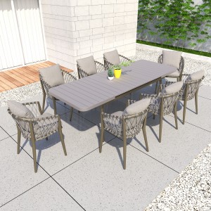 Vânzare fierbinte Mese în aer liber Sufragerie în grădină Set de masă și scaun unic Restaurant