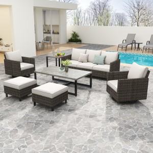 Wholesale custom Garden Furniture Rattan Wicker Sofa Set