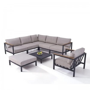 Wholesale Furniture Sofa Set Aluminum Patio Garden Corner Outdoor Sectional