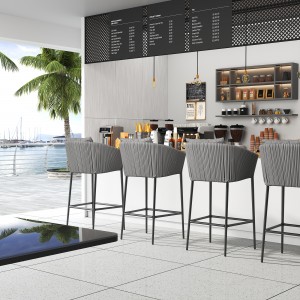 အရည်အသွေးမြင့် Patio Beach Restaurant Home Chair Rope Outdoor Wine Bar ပရိဘောဂ