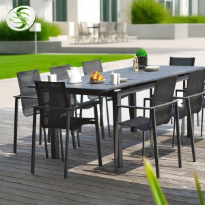 Vysoce kvalitní sady Jídelní židle Stůl ze syntetického ratanu Zahradní terasa Venkovní nábytek Zahradní sada