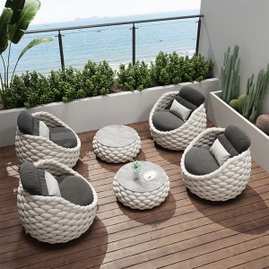 Uku Rope Sofa Chair Set Garden Furniture Luxury Modern Outdoor Waterproof Noho