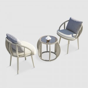 Hotel Design Patio Gartenmöbel Seiltisch und Stühle