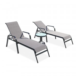 Dārza mēbeles izvelkamais pludmale peldbaseins sauļošanās krēsli baseins āra sauļošanās krēsls