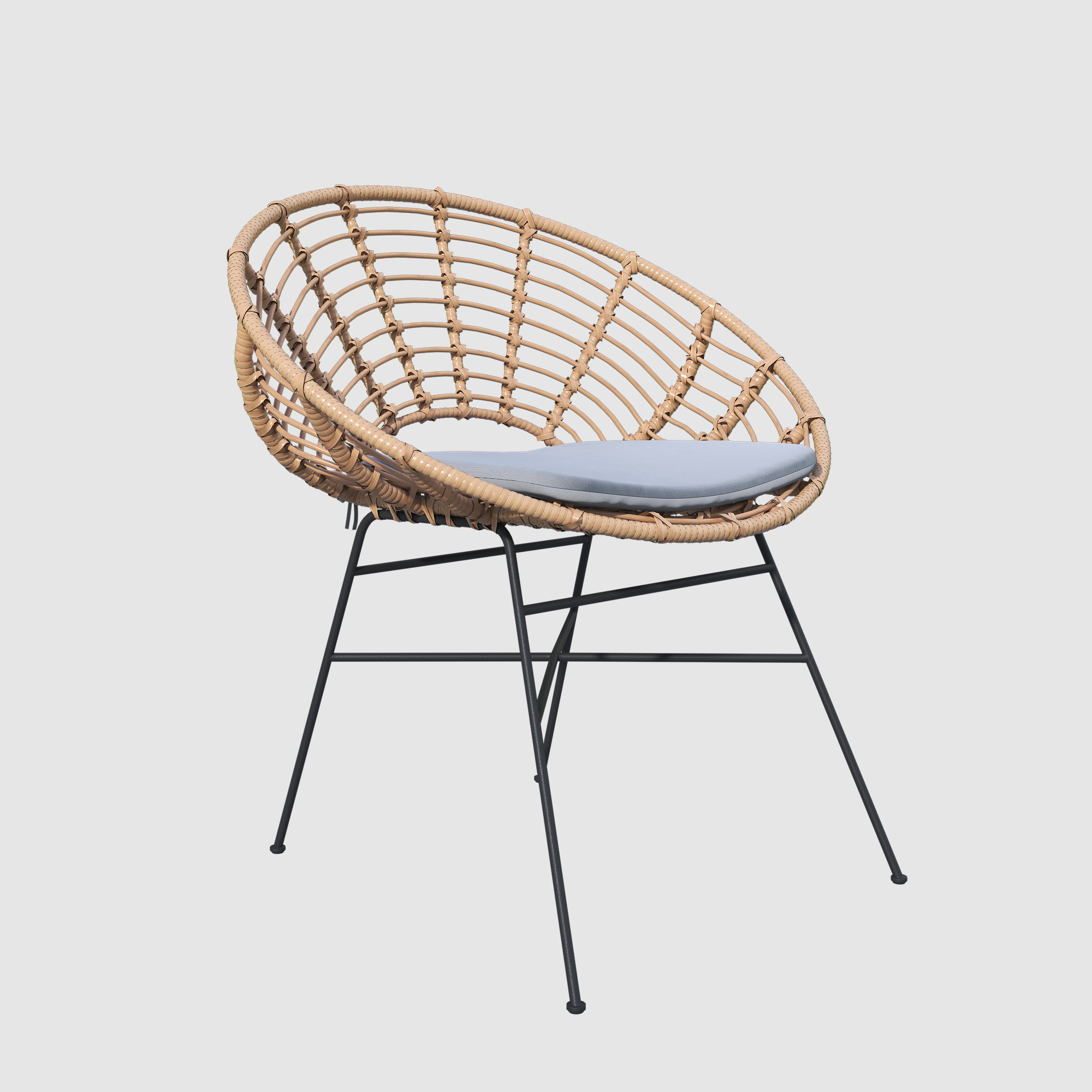 Luxury Wicker Retro Commercial Patio Kunze Rattan Cafe Chair Patio Chair