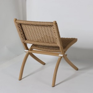 Produsen FURNITURE kursi santai desain lipat kayu abu solid modern dalam ruangan