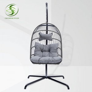 Vruća prodaja u obliku javorovog lista viseća ovalna stolica za ljuljanje drveno uže vanjska unutrašnja stolica za ljuljanje