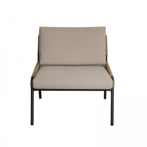 Moderna auduma pagalma mēbeles Olifen virves ēdamistabas krēsls karstā izpārdošana Dārza mēbeles āra virves krēslu dīvānu komplekts