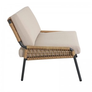 Moderný látkový záhradný nábytok Olifen Lanová jedálenská stolička Hot Sale Záhradný nábytok Vonkajšie lanové kreslo sedacia súprava