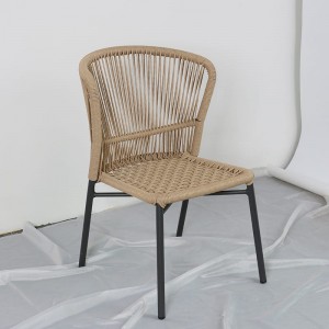 Conjunts de jardí de pati de mobles moderns de vímet teixint cordes taules i cadires exteriors per a cadira de terrassa